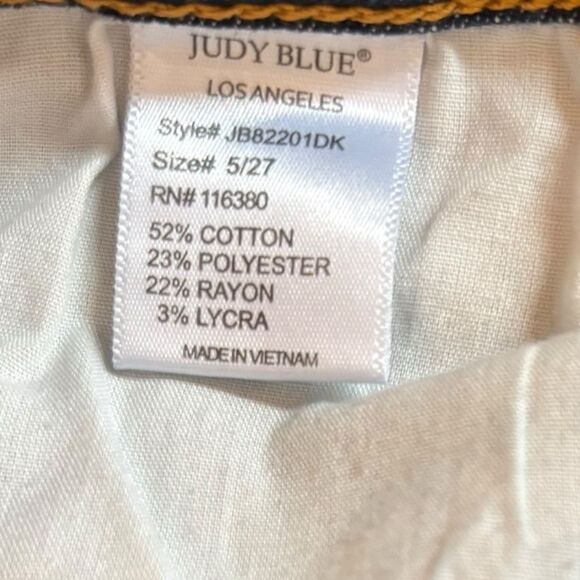 Judy Blue Mid Rise Cut Hem Skinny Jeans Womens Size 5 or 27 - Picture 9 of 11